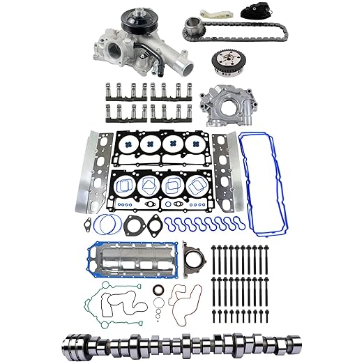 GELUOXI MDS 5.7 HEMI Lifters Camshaft Oil & Water Pump Head Gasket Kit Replacement for 2009-2015 Dodge Ram 1500 5.7L HS26423PT 53022263AF 53021726AD 53021726AE 53022243AF 53021622BH 53022192AE