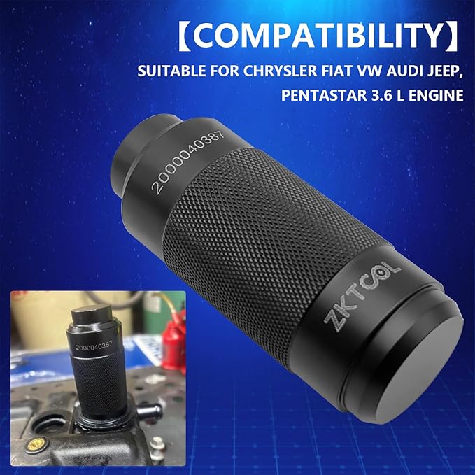 ZKTOOL Cam Sensor Plug Installation Special Repair Tool Suitable for Chrysler Fiat VW Audi Jeep, Pentastar 3.6 L Engine, Spark Plug Tube Seal, OEM: 2000040387/10256