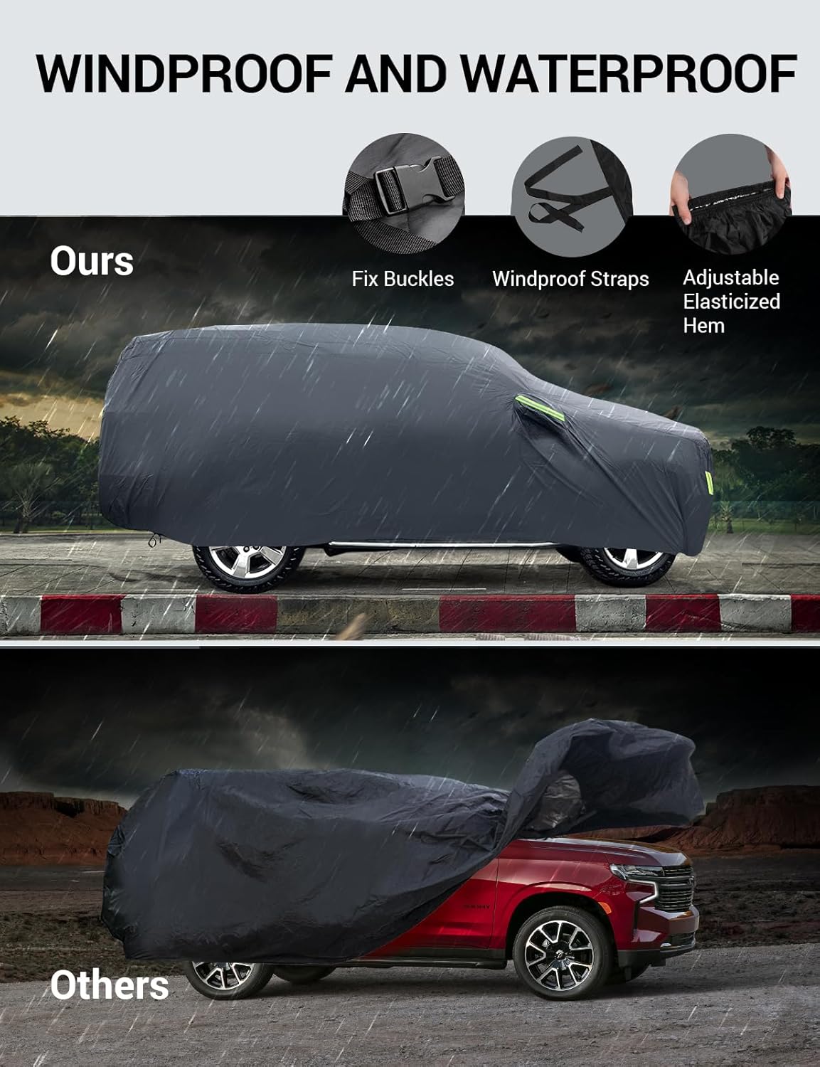 Proadsy 2025 Upgrade Car Cover Custom Fit for 2023-2025 Mazda CX-50, Waterproof All Weather for Automobiles, Full Exterior Cover Rain Snow Sun Protector Indoor Outdoor Car Cover