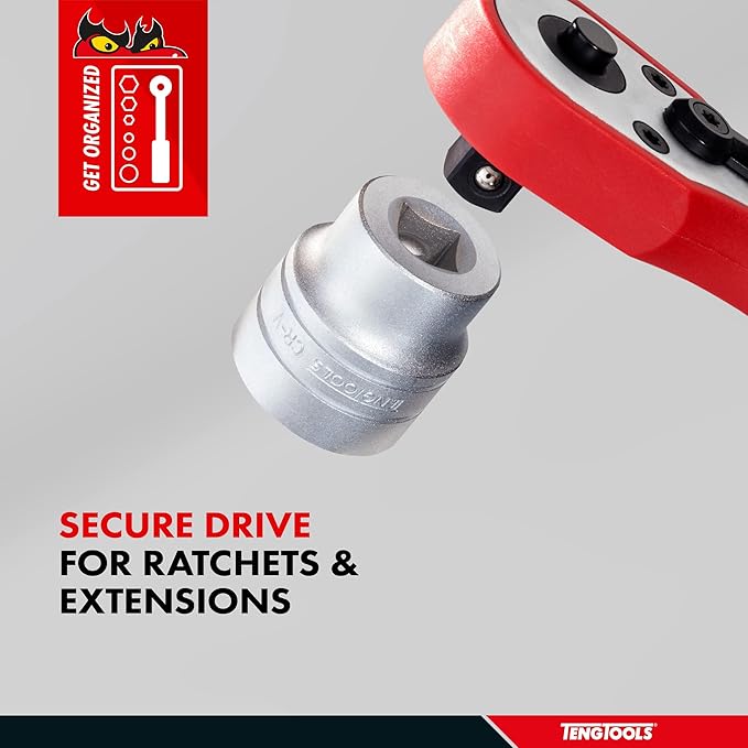 Teng Tools 6MM 1/4 Inch Drive 6 Point Metric Shallow Chrome Vanadium Socket | Mechanic Tool | Hand Tool - M140506-C