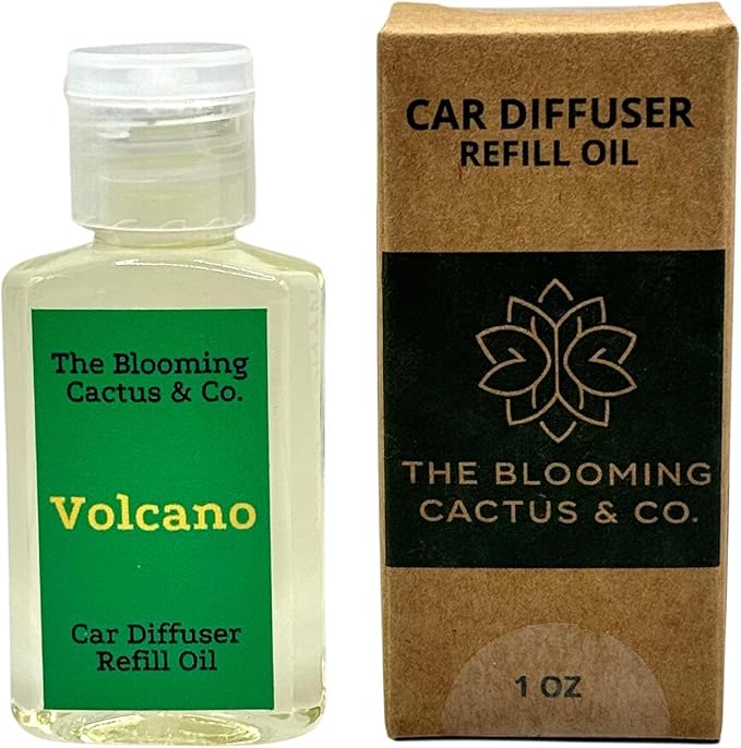 The Blooming Cactus & Co. - Car Diffuser Refill - Fragrance Oil Diffuser Refill - Reed Diffuser Refill 30 gr (Volcano)