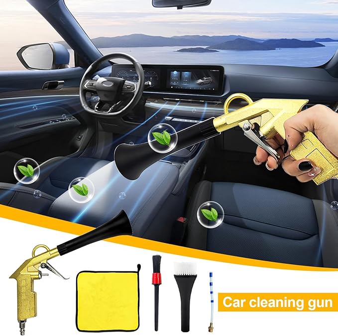 Air Compressor for Car Detailing Detailing Tool, High Pressure Air Gun Dry Cleaning Tool Kit, Air Gun, Car Clean Gun, Cleaning Gun, for Car Dry Cleaning