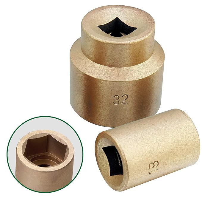 CS Unitec | Non-Sparking & Non-Magnetic Aluminum Bronze Impact Socket Set | 2-15/16 inch 6 Point Socket, 1 inch Drive