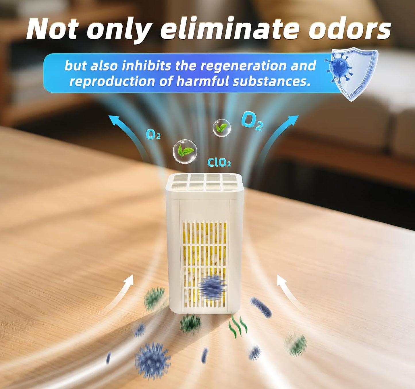 Unscented Household Odor Eliminator for Strong Odor, Deodorizer for Small Spaces Such as Cars, Shoe Cabinets, Closets, Fridge - Deodorizer More Effective than Activated Charcoals Air Purifying Bag