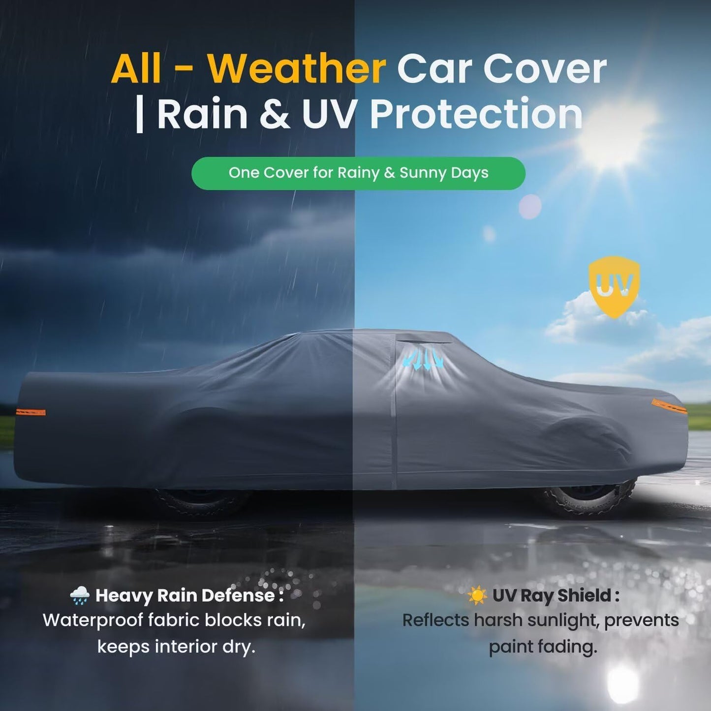Waterproof Mercury Grand Marquis Marquis(1983-2011) Car Cover with Breathable Vents, [2025 Upgrade] Premium Covers with Cotton Liner And Zipper Door, Sun Rain Snow Dust Uv Protection.(Gift with Towel)