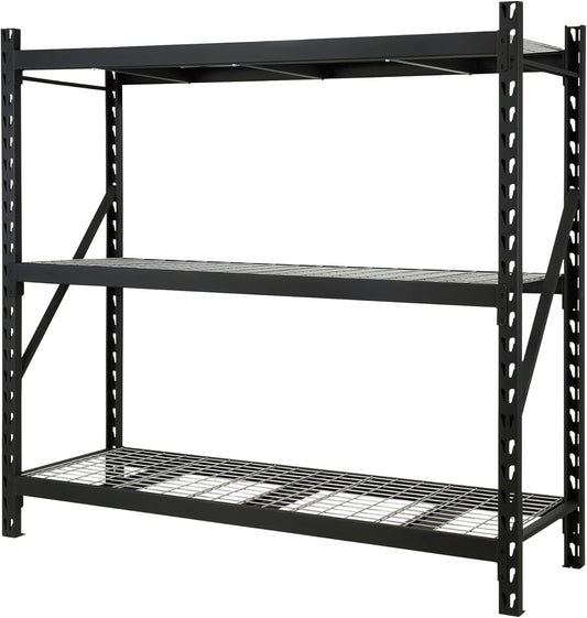 Ironton Industrial Shelving Rack, 3 Storage Shelves Steel Construction 3-Tier Rack with 2000-Lb Load Capacity Per Shelf, Garage Storage Rack