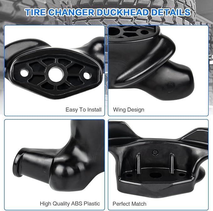 Tire Changer Duck Head 4-120129B,Tire Machine Duck Head,Wing Style Black Plastic Duck Head for Workshop tire Changer (2 Pack)