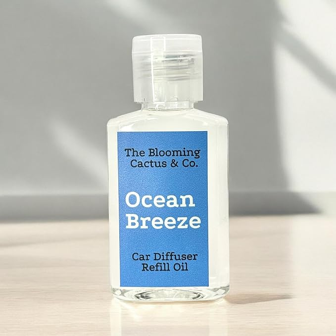 The Blooming Cactus & Co. - Car Diffuser Refill - Fragrance Oil Diffuser Refill - Reed Diffuser Refill 30 gr (Ocean Breeze)