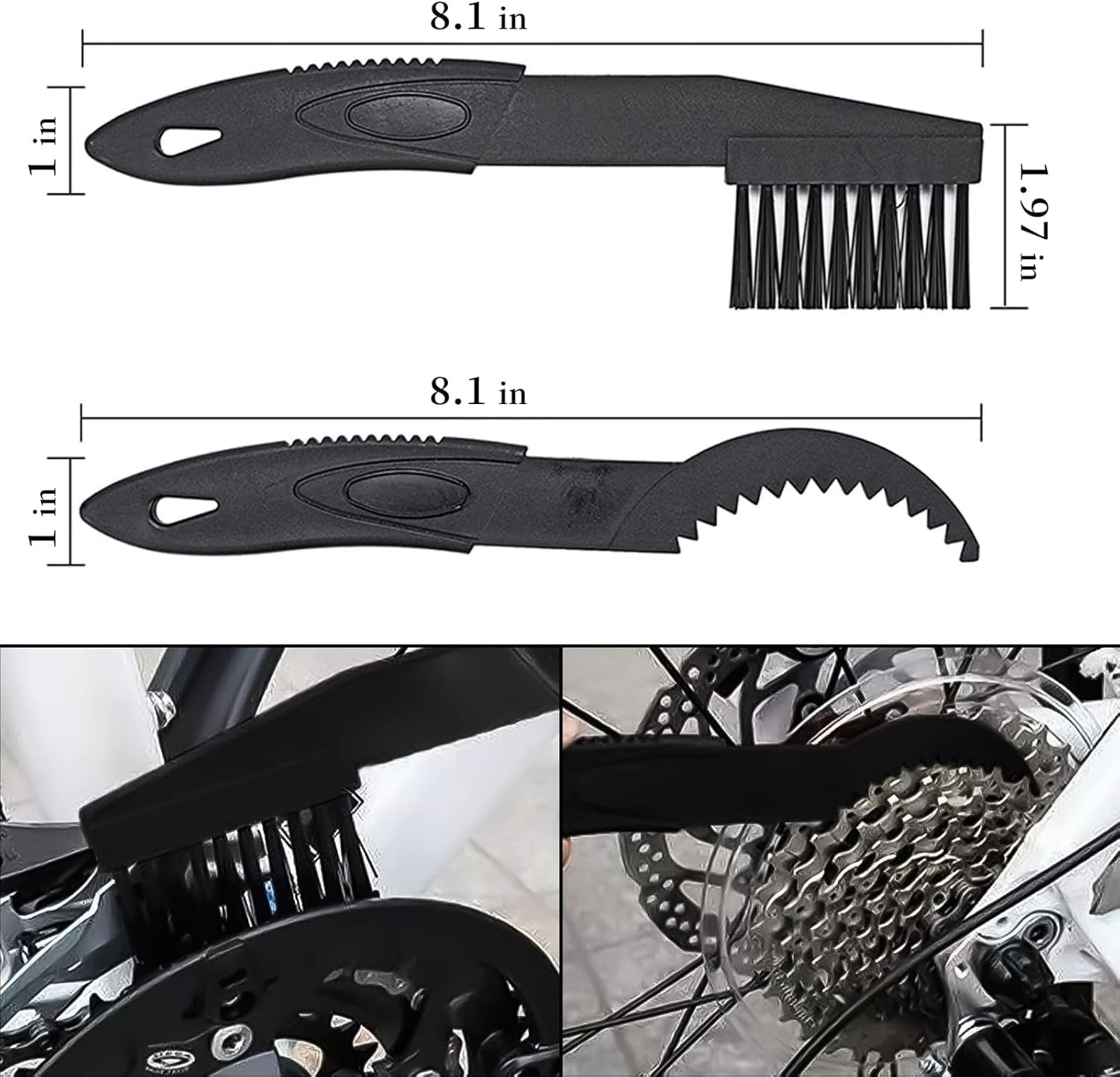 Bicycle Chain Cleaning Tool Brush Motorcycle Chain Brush，MotorcycleBicycle Chain Cleaner and Gear Cleaning Tool - Bike Maintenance Cleaning Brush for Chain and Gear Kit