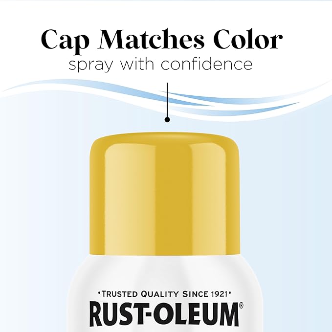 Rust-Oleum Low Odor Premium Spray Paint, 11 oz, Gloss Daisy Yellow, 6 Pack
