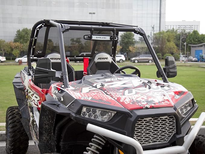 UTV Side Mirrors,You No Longer Need to Adjust by Hand,Innovative Automatic Reset Function,for 1.5"-2.0" Roll Cage,Compatible with Polaris RZR,Can Am Maverick,Honda Pioneer SXS,Kawasaki Mule