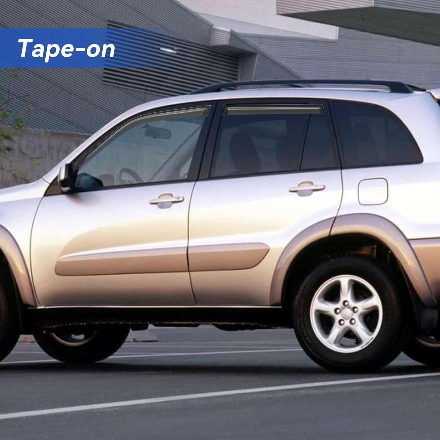 Window Visors Rain Guards for 1996 1997 1998 1999 2000 Toyota RAV4, Out-Channel Window Vent Wind Deflectors Visors Shades for 96 97 98 99 00 Toyota Rav4