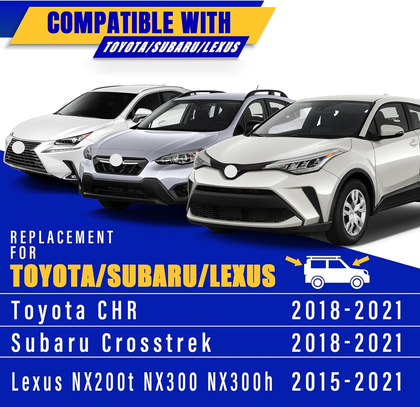 2 Wipers Replacement for 2018-2021 Toyota CHR C-HR Subaru Crosstrek / 2015-2021 Lexus NX200t NX300 NX300h, Automotive Windshield Wiper Blades Original Equipment Replacement - 26"/16" (Set of 2)