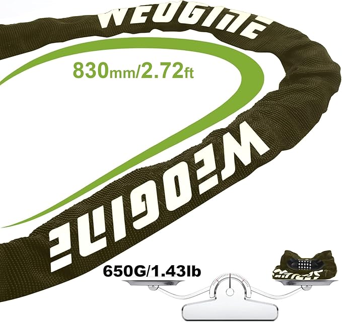 Bike Lock with Numbers and high Security Level, Bike Chain Lock, Bicycle Locks, 5 Digit Combination Lock for Bike, Bicycle, Scooter, Motorcycle, Door, Gate, Fence