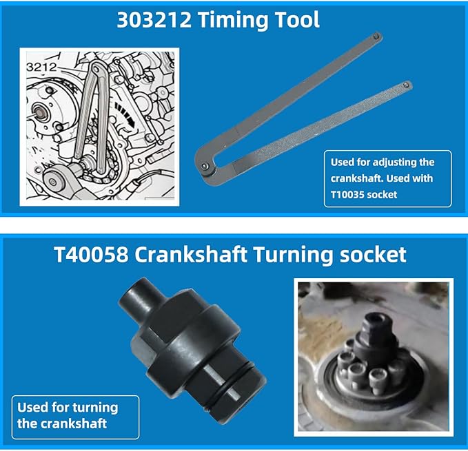 DPTOOL Timing Tool Kit Replacement for Audi VW 2.0 2.4 2.8 3.0T 3.2 4.2 5.2 Engine A4 A6 A6L A8 Q5 Q7 R8 303212 T40133 T40070 T40058 T10172 Alignment Camshaft Locking Tool