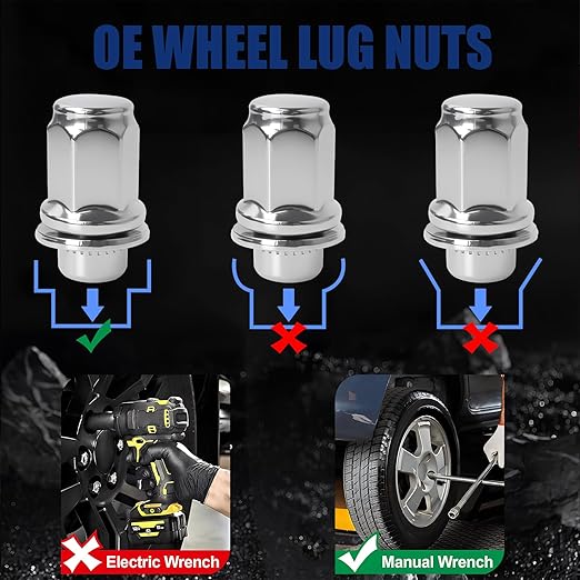 24Pcs M12x1.5 Lug Nuts, 13/16 (21mm) Hex 1.85 Inch Length OEM Replacement for Lexus ES300 GS300 GS400, Toyota Camry Avalon Highlander, Mitsubishi Lancer Outlander Chrome