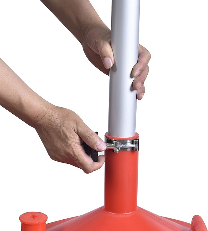 8 Gallon Portable Oil Drain,Industrial Fluid Oil Drain Tank With Wheels and Adjustable funnel height. Red