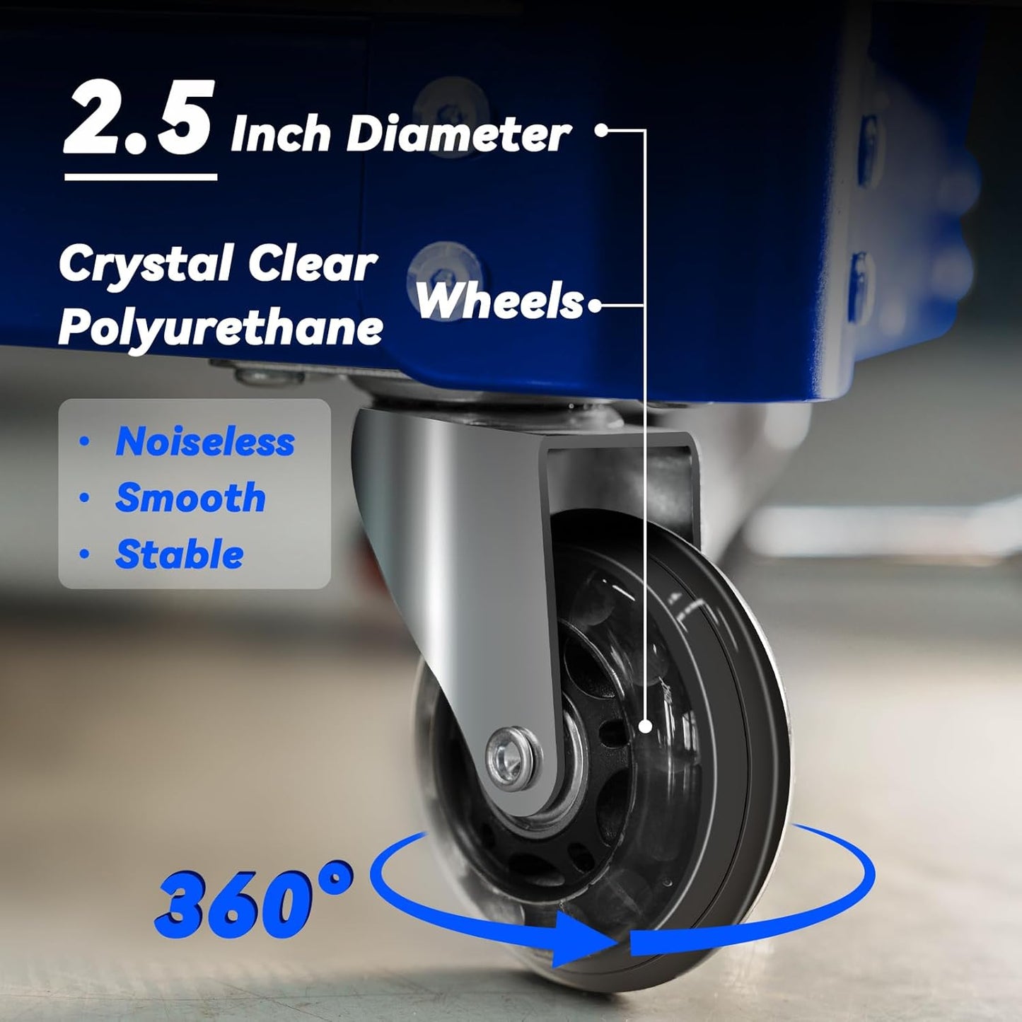 Rolling Creeper Garage Shop Seat for Men, Padded Mechanics Stool with Tool Tray Storage for Garage, Rolling Workshop Stool with Wheels, Auto Creeper Seat, 330 LBS Capacity, Heavy Duty, Blue