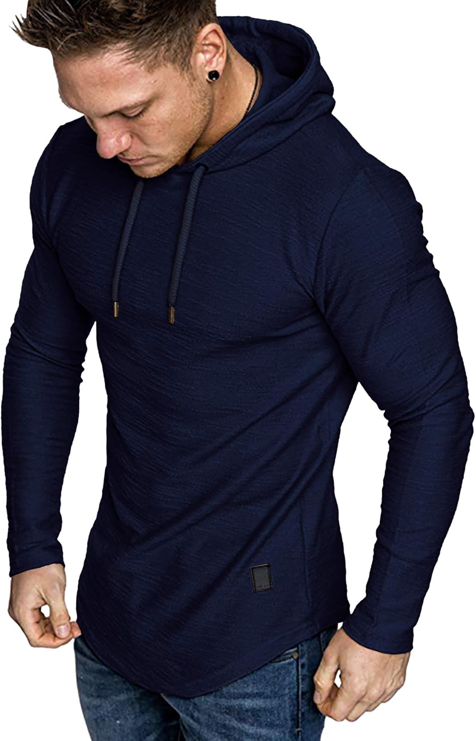 Lexiart Mens Fashion Athletic Hoodies Sport Sweatshirt Solid Color Fleece Pullover