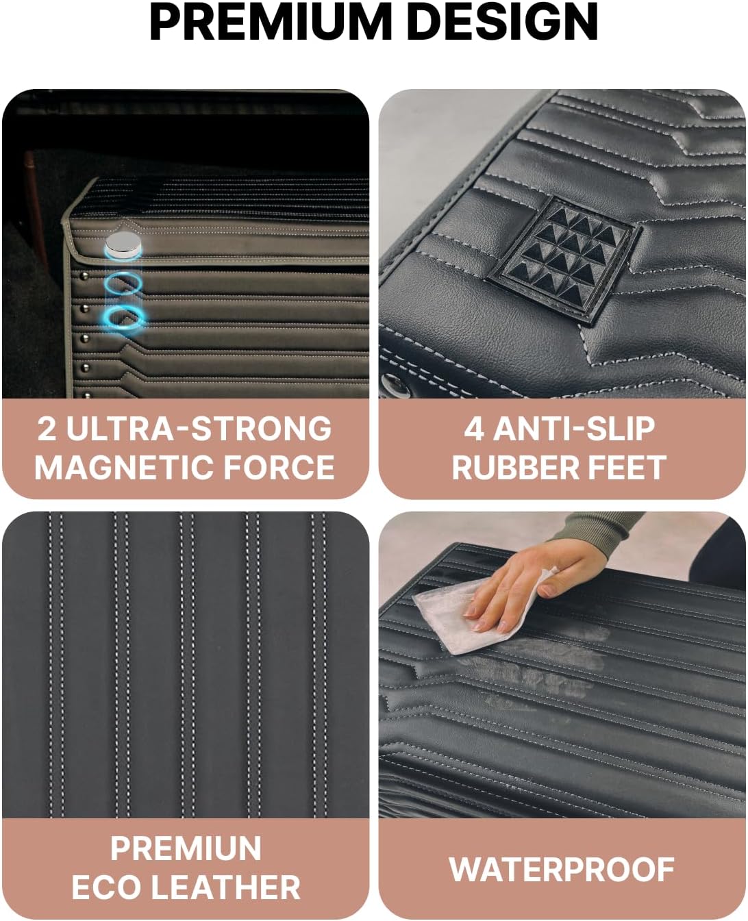 Foldable Trunk Organizer For Car - Trunk Organizers Car Storage - Collapsible Auto Trunk Organizer With Lid - Small And Large Cargo Organizer - Trunk Organization (Highway 17+21)