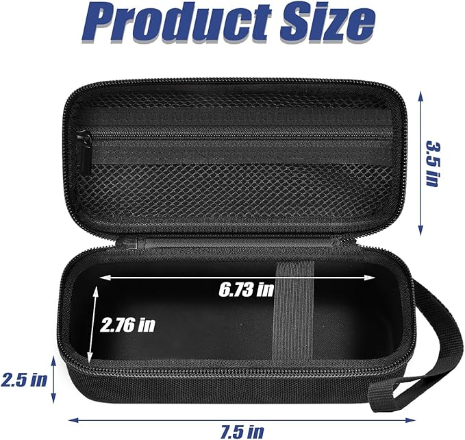 Lumus&Solem Storage Case Compatible with Portable Air Pump, 120 PSI Air Compressor, Car Tire Inflator Storage Bag for USB Cable, Air House, Connector and Accessories (Box Only)-Black