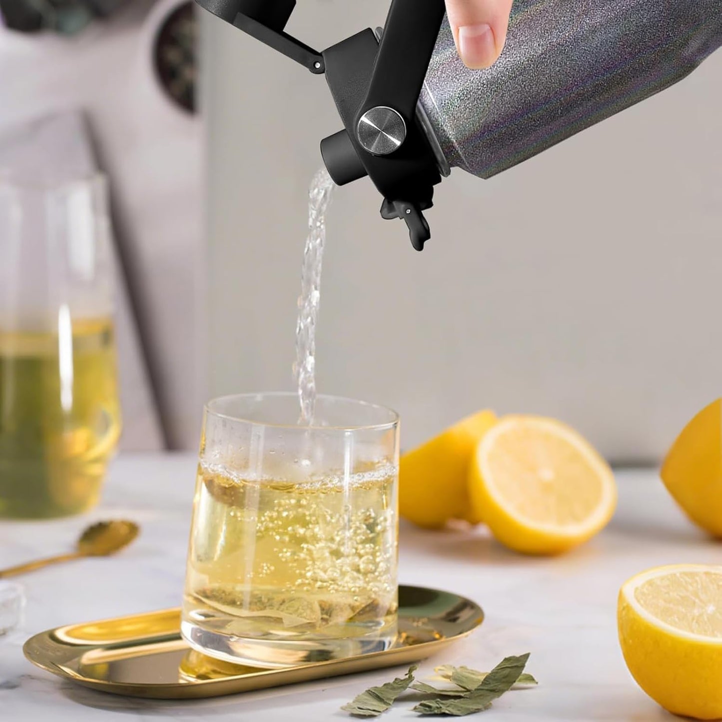 SENDESTAR 32oz Stainless Steel Water Bottle(Cold for 48 Hrs, Hot for 24 Hrs),Double Wall Vacuum Insulated Bottle with Straw Lid, Spout Lid and Flex Cap, Fit in Any Car Cup Holder TXIN-32-Laser Grey