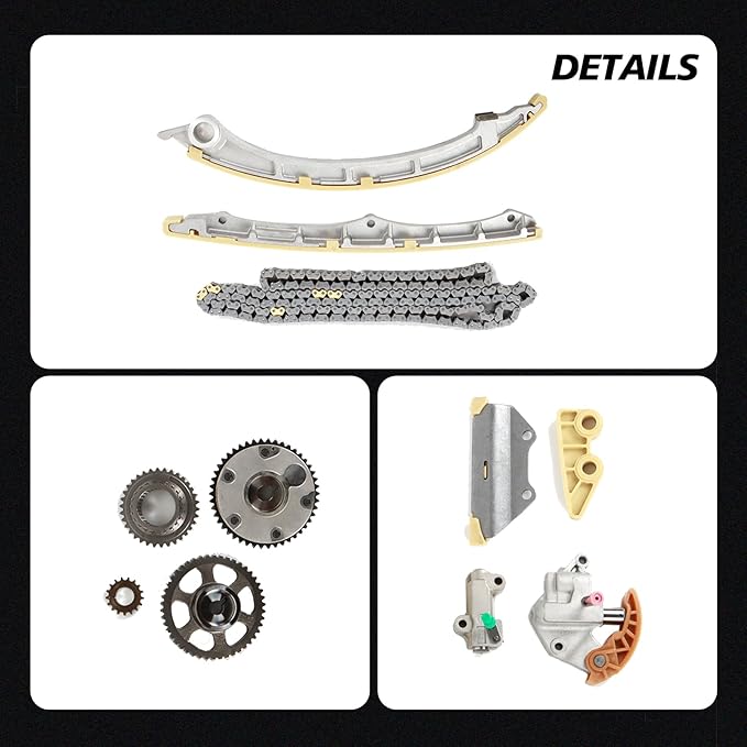 14210-PNA-000 Engine Timing Chain Kit with Camshaft Adjuster with VVT Gear Fits for Acura ILX Accord Civic Crosstour CR-V 2.4L 2008-2015 Replace OE 14210-PNA-000 14510-R40-A01 13620-RAA-A02