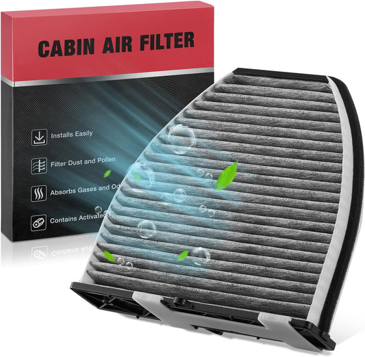 BDFHYK 49357 Cabin Air Filter with Activated Carbon Compatible with Mercedes-Benz AMG GT, C180, C200, C250, C300, C350, CLS350, CLS400, CLS500, CLS550, E200, E250, E300, E350, E400, E500, E550, SL400