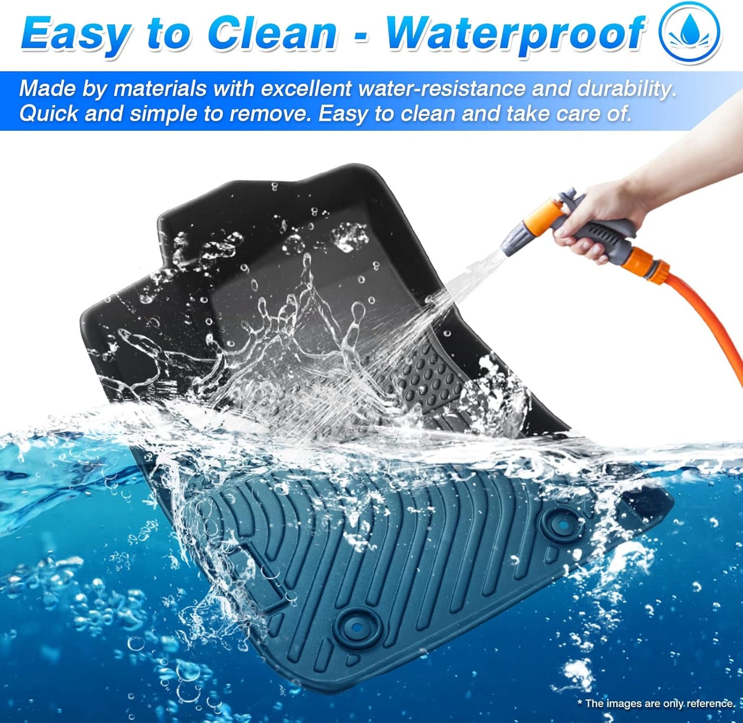 Floor Mats for Ford Escape (Hybrid/Plug-in Hybrid) 2020-2025 2026, All Weather Floor Liner for Escape Accessories Heavy Duty Waterproof