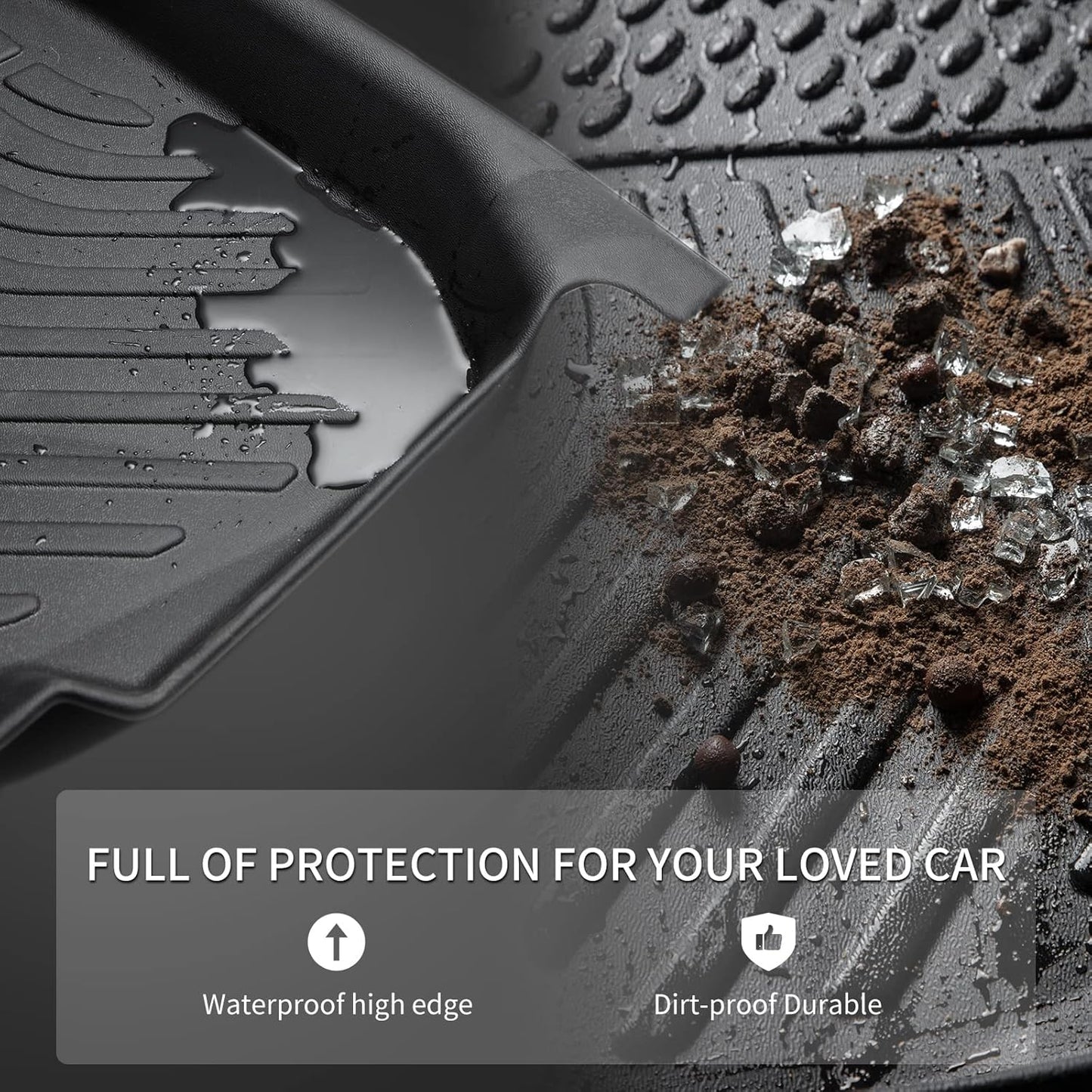 KELCSEECS Floor Mats Custom for 2009 2010 2011 2012 2013 Corolla Sedan Waterproof Car Mats All-Weather Guard Floor Liners Automotive for Front and Rear Row Corolla Accessories Black