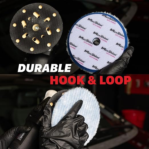 Maxshine 3" Universal Synthetic Wool Cutting Pad – Durable Hook & Loop Pad for Heavy-Duty Use – Compatible with DA & Rotary Polishers – Ideal for Paint Correction & Defect Removal