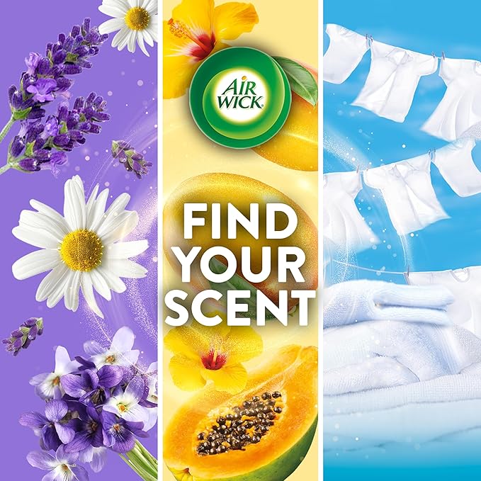 Air Wick Plug in Scented Oil Refill, 7 ct, Lavender & CHAMOMILE, Air Freshener, Essential Oils