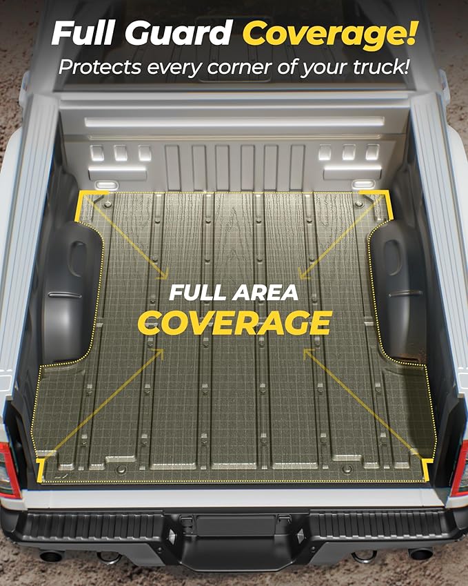 3W Truck Bed Mat for Toyota Tacoma 2024-2026, Heavy Duty Tacoma Accessories TPE Truck Bed Liner, All Weather Pickup Truck Bed Protection(Only Fit 5ft/5' Short Bed)