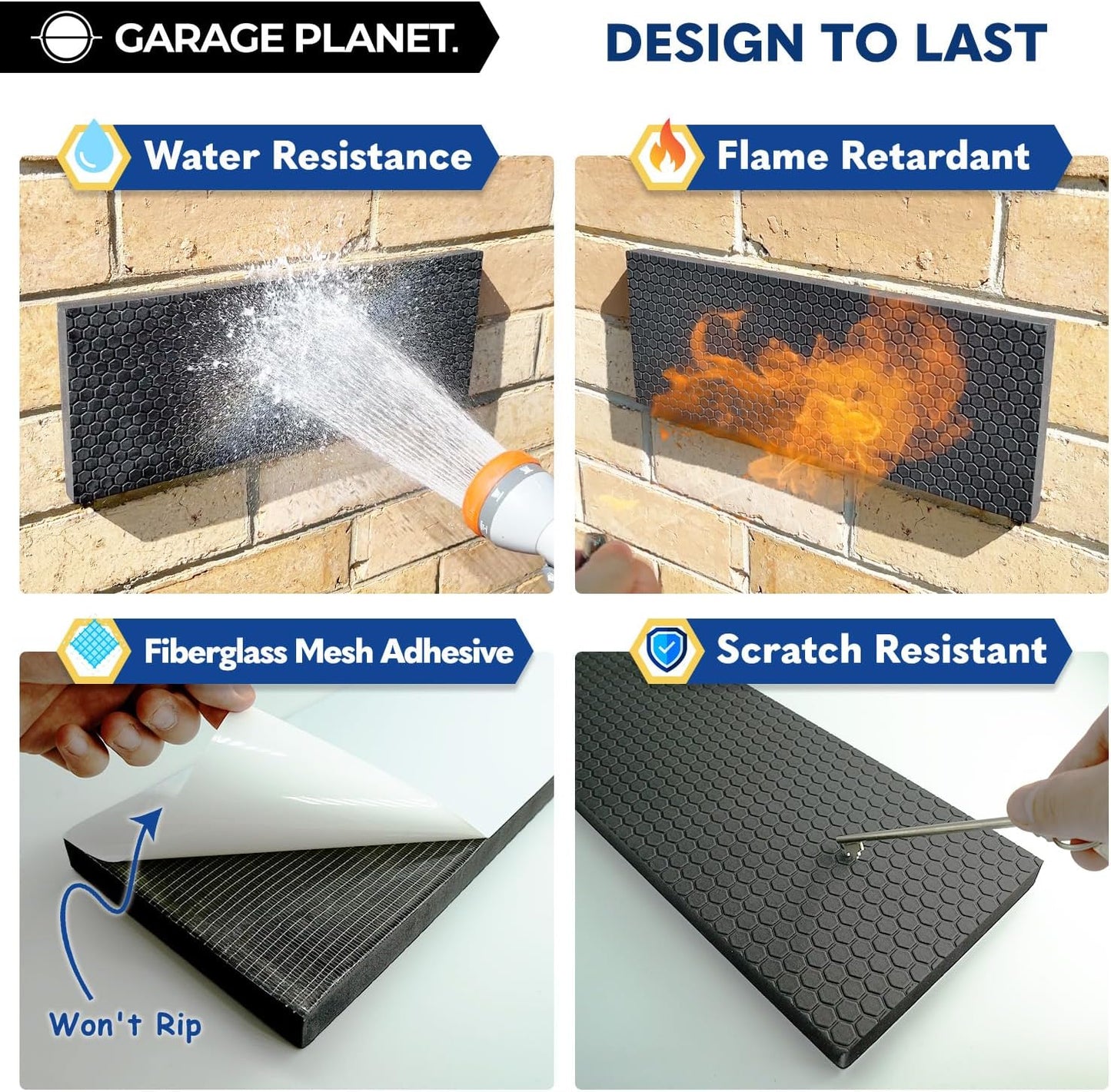 M2 Garage Wall Protector Car Door Wall Protector, Tool-Free, Designed in Australia (Black, 2 Pack)