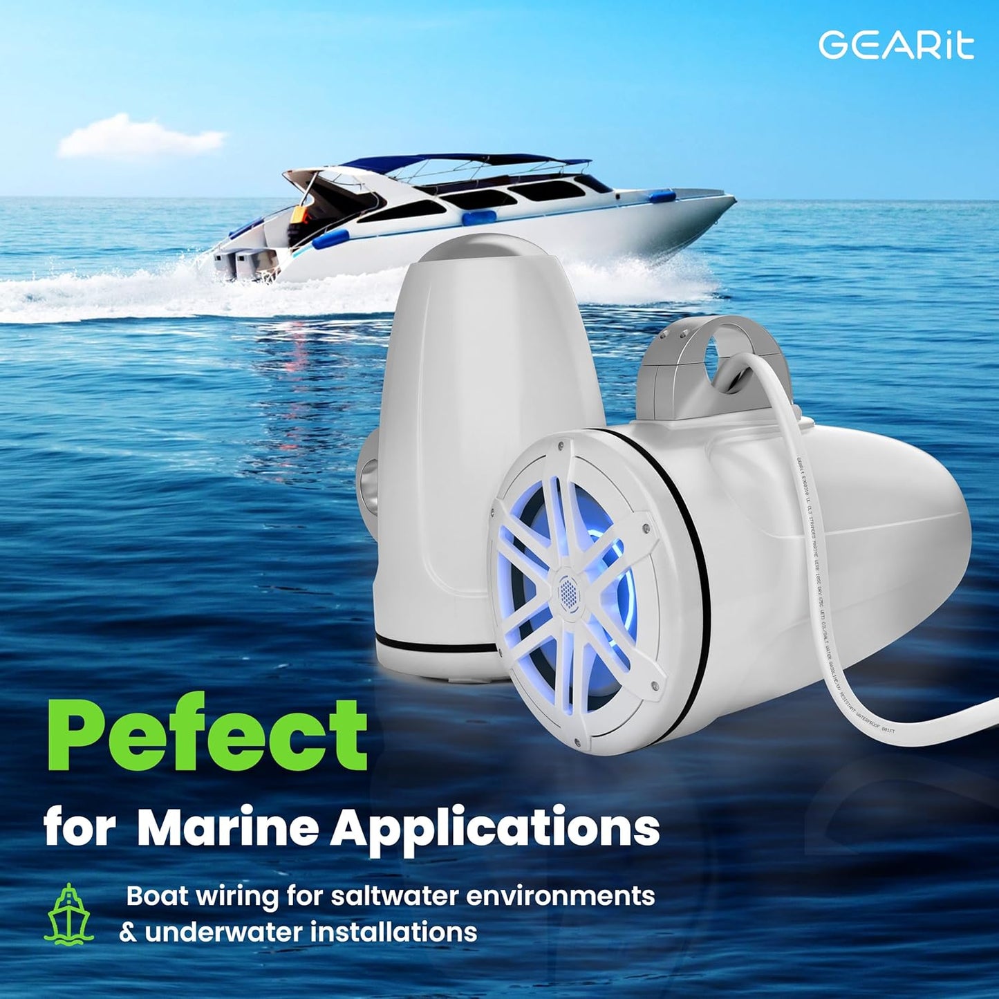 GEARit 12 Gauge Marine Wire, 12/2 AWG (20ft) Marine Grade Tinned Copper Oxygen Free, Duplex 2-Conductor Insulated Red & Black Electrical Cable for Boat, Automotive, RV, Camper, Trailer