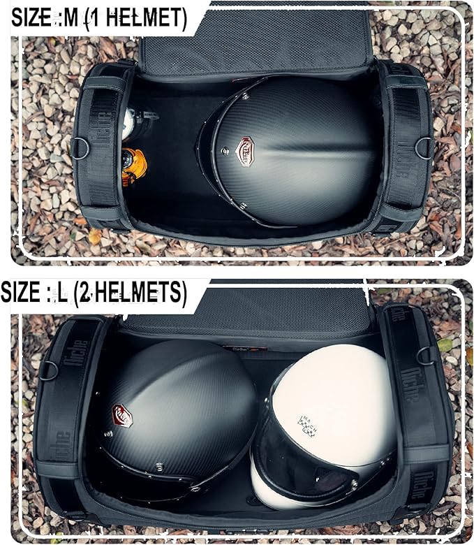 Niche Stackable Tail Bag, Three sizes, Motorcycle Rear Seat Bag with Waterproof Rain Cover, Motorbike Travel Luggage, Zipper closure, Large Capacity-36L