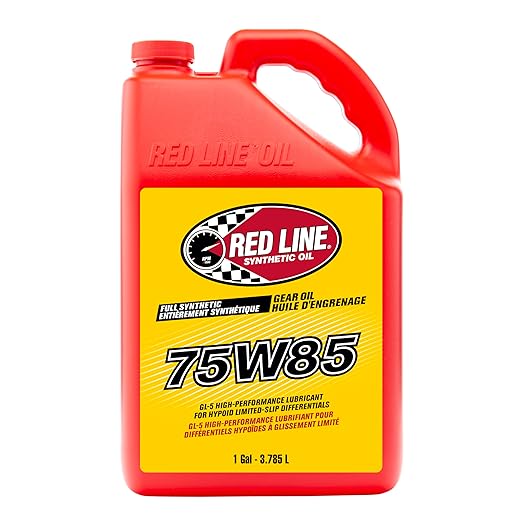 Red Line 50105 75W85 GL-5 Full Synthetic Gear Oil for Hypoid Limited Slip Differentials - 1 Gallon (4 Pack)