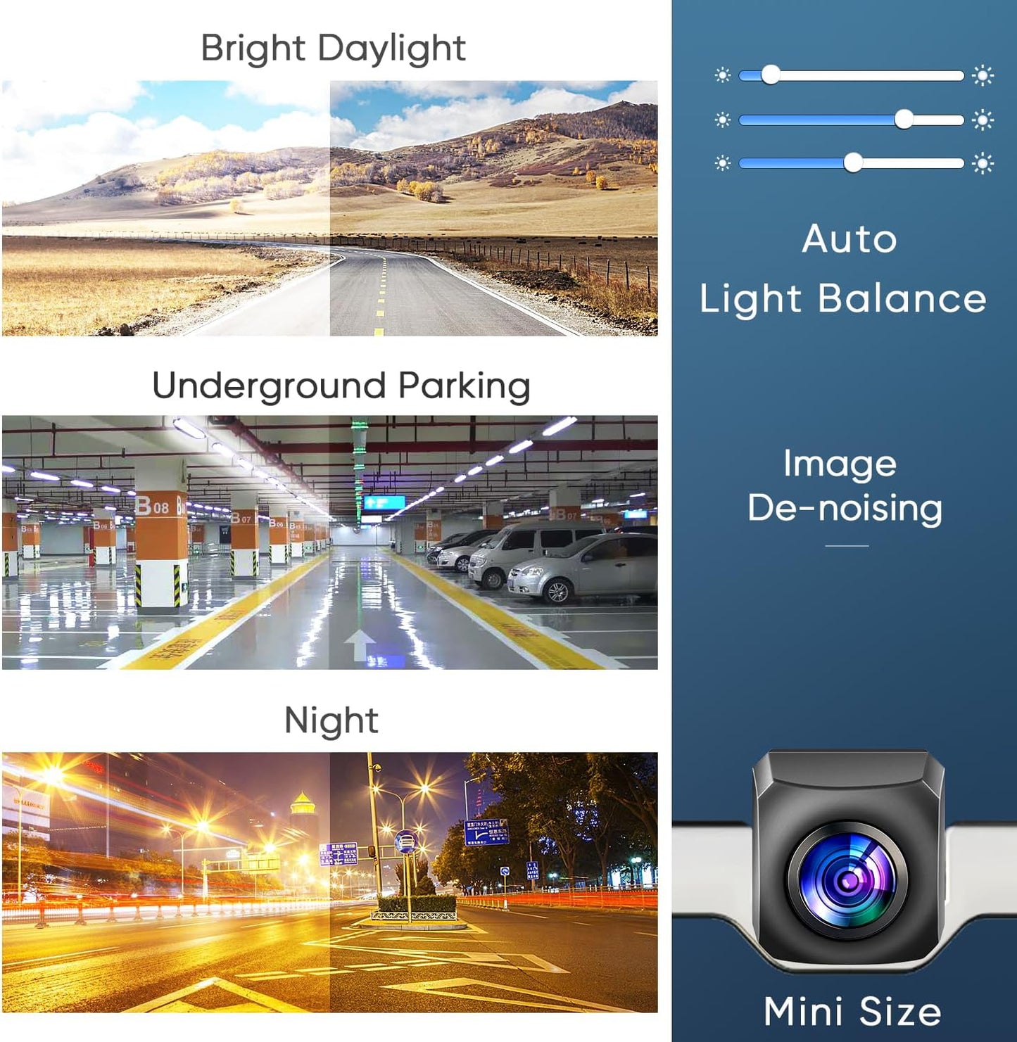 PixelMan Backup Camera,XS-2 1080P AHD Innovative One-Piece License Plate Back Up Camera Ultra Clear Night Vision 170° Wide Angle Vehicle Rear View Reverse Camera,All-Weather Durable Metal Housing