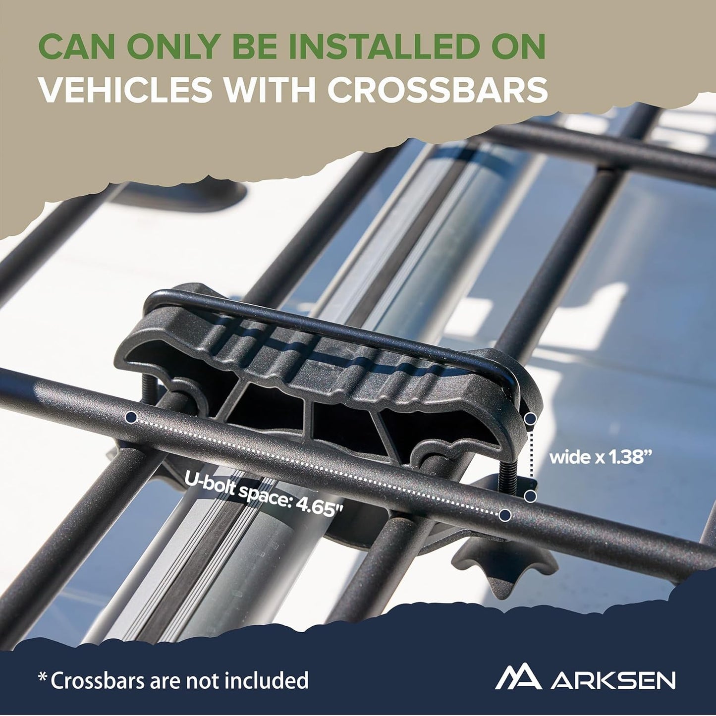ARKSEN 30 x 50 x 6 Inch Universal Extra Wide 150LB Heavy Duty Roof Rack Cargo with Cargo Net, Car Top Luggage Holder Carrier Basket for SUV, Truck, & Car Steel Construction