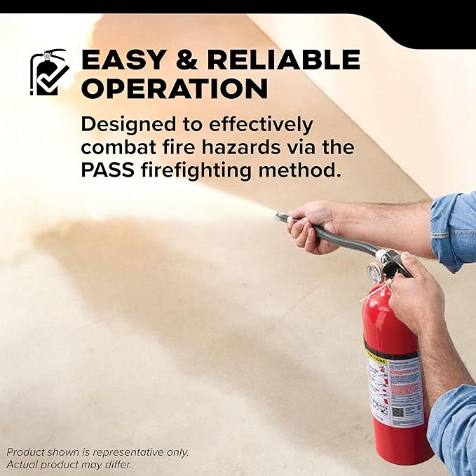 Kidde Commercial-Grade Fire Extinguisher for Office, Schools, Rechargeable 4A60BC