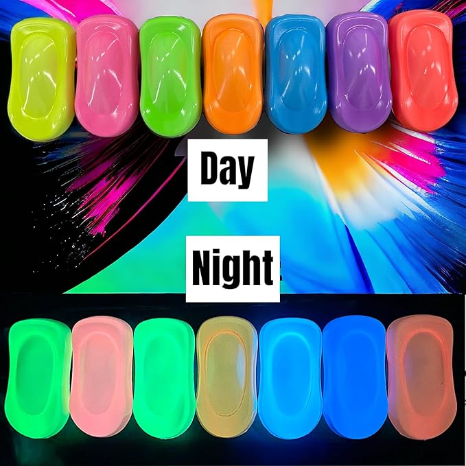 LiME LiNE Base Coat Maker Pigment Powder, Automotive Grade, Basecoat (Purple Glow in the Dark)