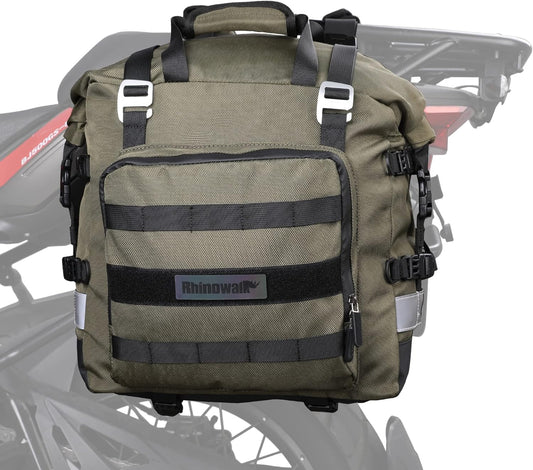 Rhinowalk Motorcycle Saddlebags Waterproof 20-25L Motorcycle Side bag Motorbike Hanging Bags Motorbike Accessories Black,1 pack