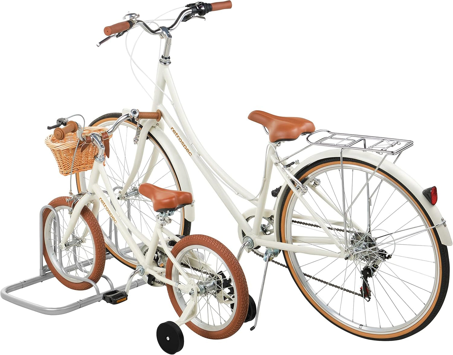 Retrospec Stash Rack 2, 4 & 5 Bike Floor Stand Bicycle Storage Organizer for Mountain Bike, Road Bike, Weather Resistant Fine Powder Steel Coating Fits Wheels up to 3"