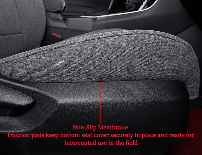 coverdream Custom Fit Seat Covers for Toyota RAV4 Limited,XLE,SE,Platinum,Adventure 2013 2014 2015 2016 2017 2018,Full Coverage Polyester Seat Protector (Full Set,Gray)