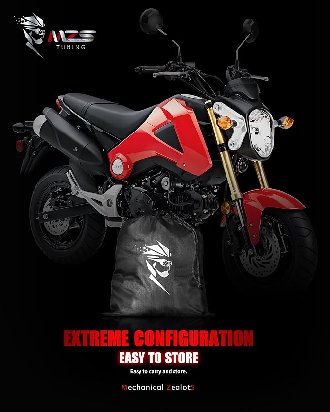 MZS Motorcycle Cover Waterproof Outdoor, 420D All Weather Scooter Cover Protection Storage fit up to 73" Compatible With Grom Sur Linght Bee X S Monkey 125 Ruckus Navi Z125 Papio NCW50 TNT135 CT110