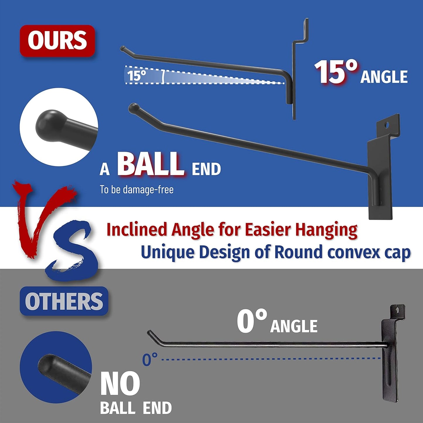 unp POETISKE Slatwall Hooks 32PC 10 Inch Slatwall Accessories Slatwall Panel Hooks Garage Organization Slat Wall Hooks Heavy Duty Pegboard Gridwall Hooks Display Hooks for Retail Black