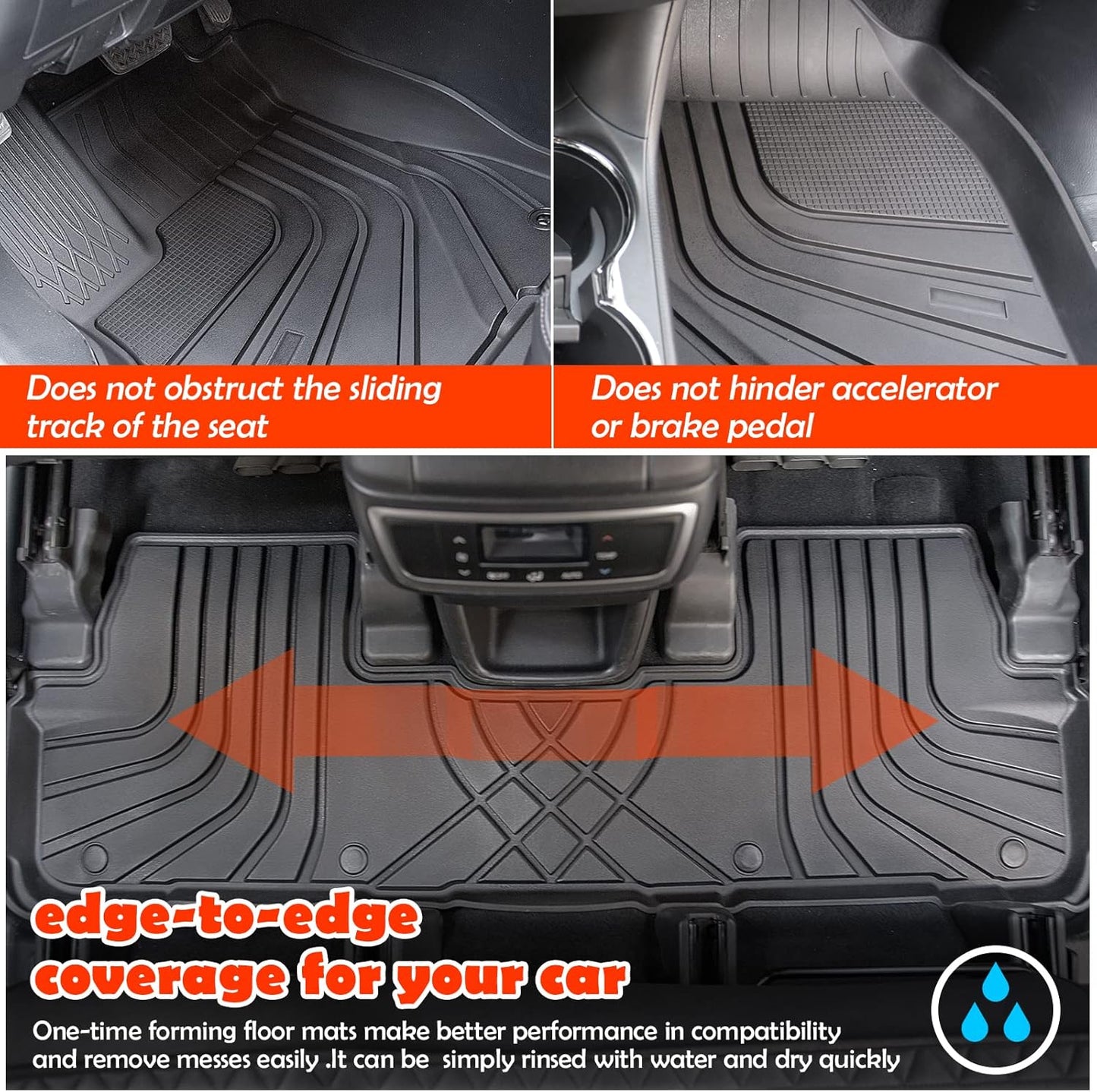 powoq Floor Mat Compatible with 2014-2019 Toyota Highlander Cargo Mat TPE All Weather Protection Cargo Liner Trunk Liner Replacement for 2014-2019 Toyota Highlander Accessories