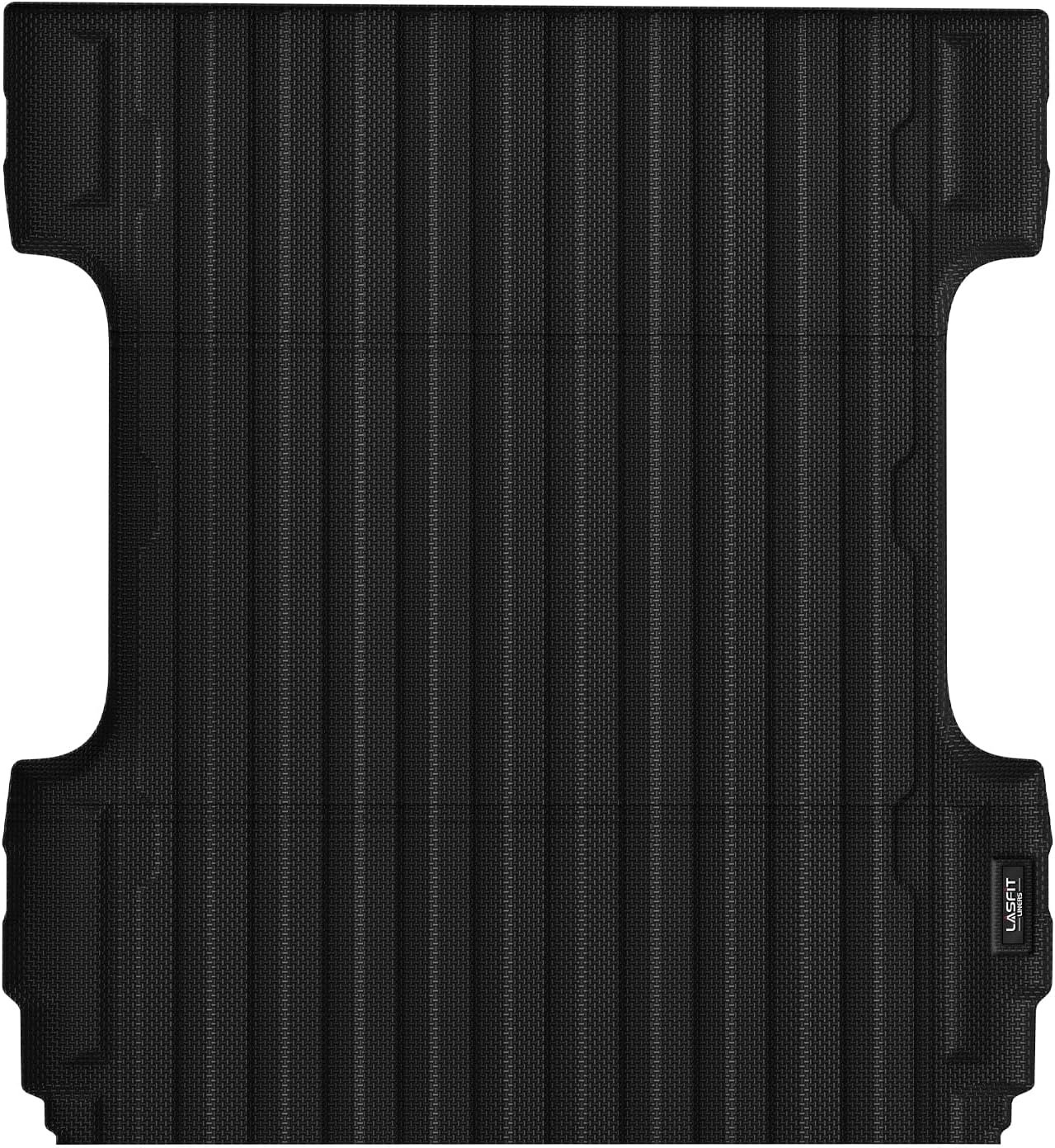LASFIT Truck Bed Mat 2007-2018 (Only Fit 5.8 FT Bed, Not Fit 6.5FT/8.1FT Bed) for Chevrolet Silverado/GMC Sierra 1500, All Weather TPE Custom Fit Bed Liner, 2007 New Body Only, 1PC Black