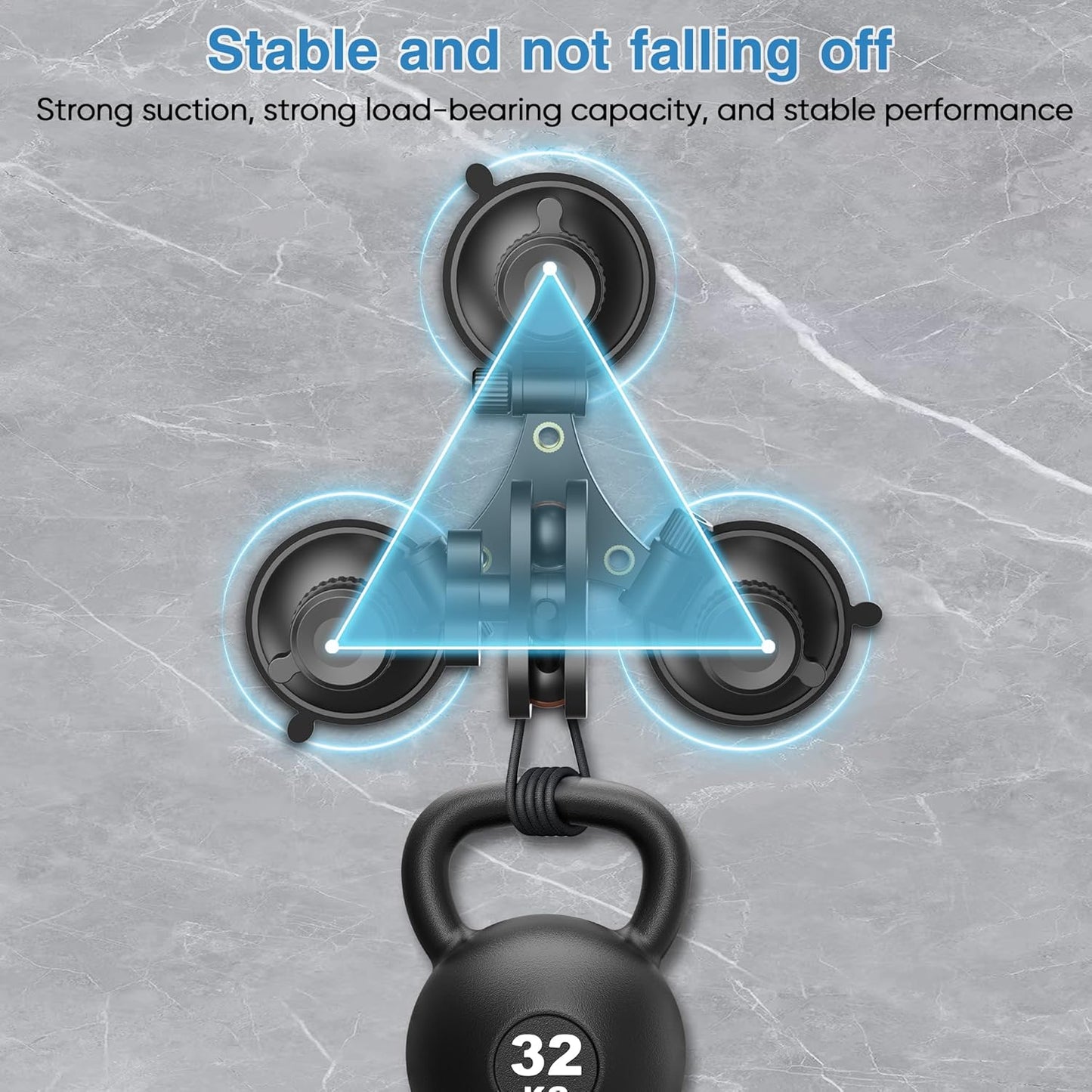 Radar Detector Mount, Triangular Suction Cup Mount,Windshield Radar Detector Suction Cup Bracket (for Models with EZ Magnet Connection)