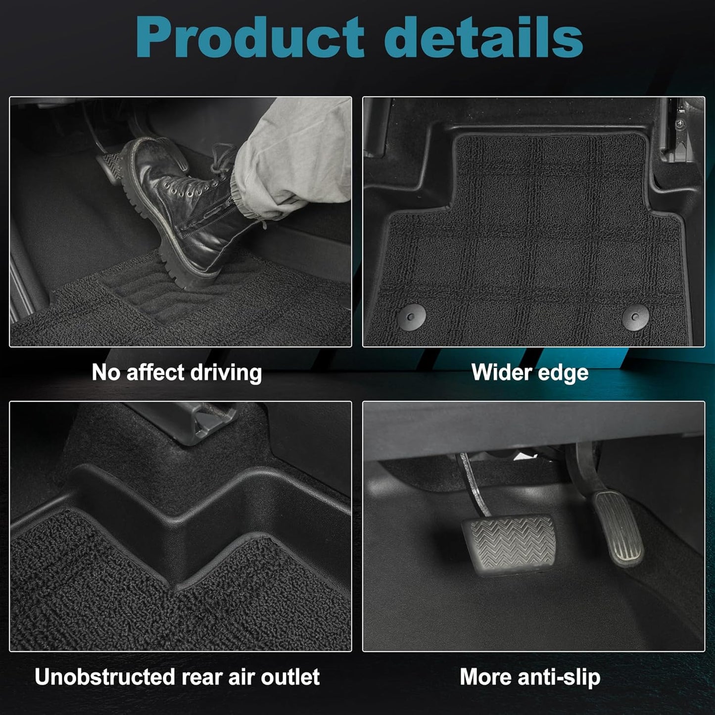 TPE Floor Mats & Carpet Mats Fit for HRV: 2016-2021 2022 Honda HRV Double Floor Mats All Weather Durable TPE Anti-Slip Car Floor Liner Waterproof Custom Fit Front and Rear Row Liner Car Mats HRV